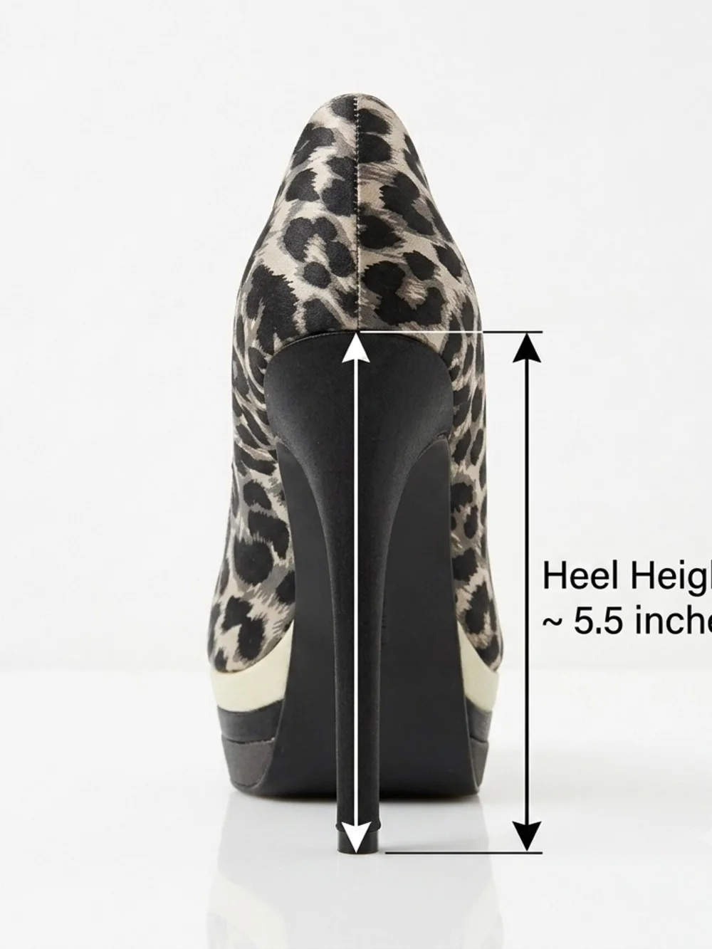 JustFab Leopard Print Platform Pumps in Brown and Black